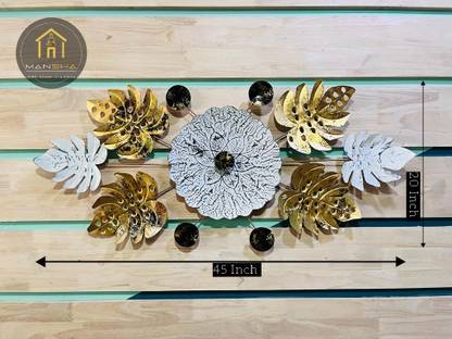 Mansha Home Decor Golden Leaves Wall Art