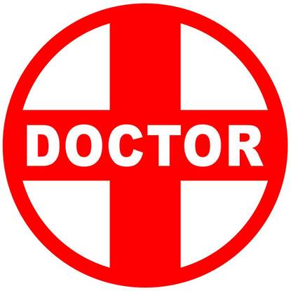 decalbazaar Doctor Plus Cross Logo
