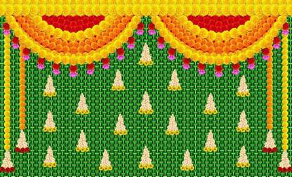 BXA POOJA WALL DECORATION BACKDROP