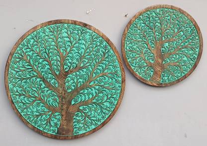 OnlineCraft mango wood carving wall panel