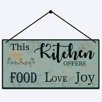 Home Delight Kitchen Offers Food Love Joy, Wooden Wall Hanging For Kitchen Decor|Gift Items