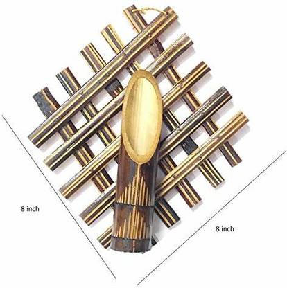 NAC GLOBAL: IT'S EXACTLY WHAT YOU NEED Traditionally Bamboo showpiece Set of one Wall Hanging with 15 inch Flower Vase