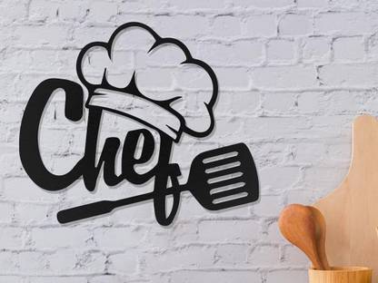 Trademubarak Chef Metal Wall Art, Kitchen Wall Art, Metal Wall Art, Wall Hangings 2 feet