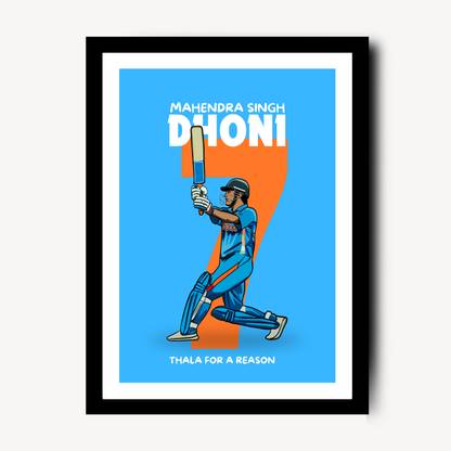 Good Hope Dhoni Thala For A Reason Framed Poster