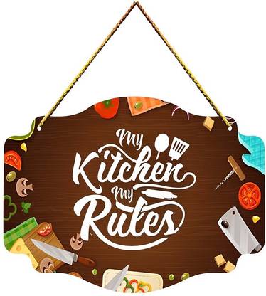 PVL Wooden Kitchen Name Plate