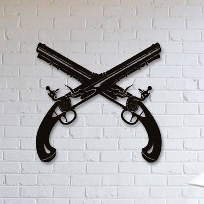 SAVA The 3D Wall Art PISTOL WALL ART 125(Black)