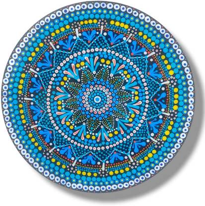 Bodhee Tree Hand Painted Dot Mandala Painting Wall Hanging| MDF|Acrylic colours|10 inch