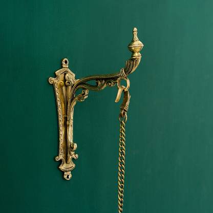 DecorTwist Brass Meher Wall Hook Hanging Plant Bracket, Plant Hanger for Pots