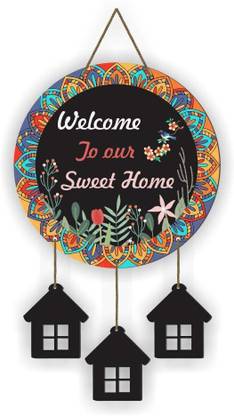 Sapna Enterprises Wooden Welcome To Our Sweet Home Wall Hanging For Home Decor