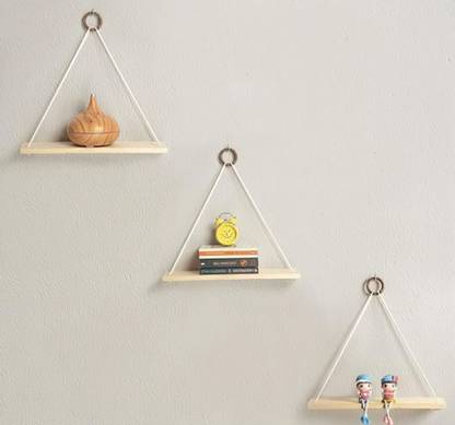 Fashionhub Home Decor Macrame Wall Hanging Shelf Decor(Pack Of 03)