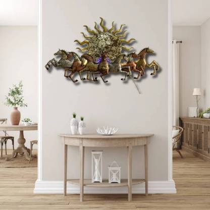 Decohive Surya/Sun Seven LED Running Horses for Wall Decoration