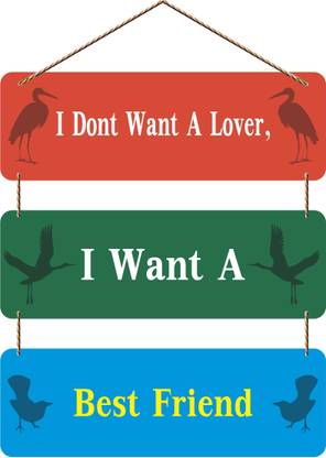 Ankirah I Don't Want A Lover I Want A Bestfriend Wall Hanging