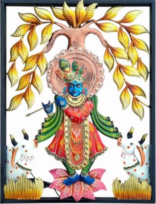Vandana Collection Shrinathji Wall Frame With LED