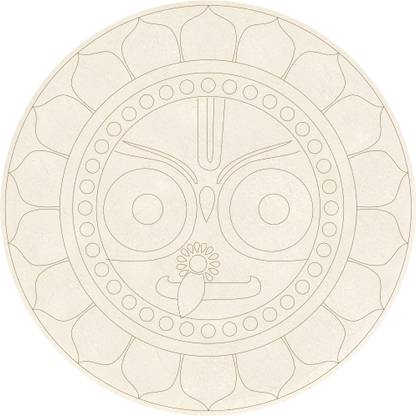 NookNest Engraved Mandala And Jagannath MDF Round Board (11x11inch) (Pack Of 2) Sl No.179 Pack of 2