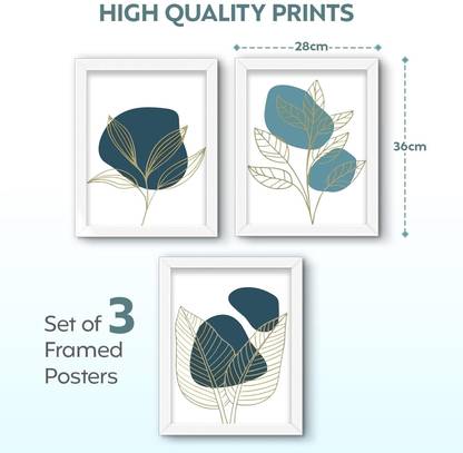 MODIPHOTOFRAME Modi photo frame leaf boho painting White Pack of 3
