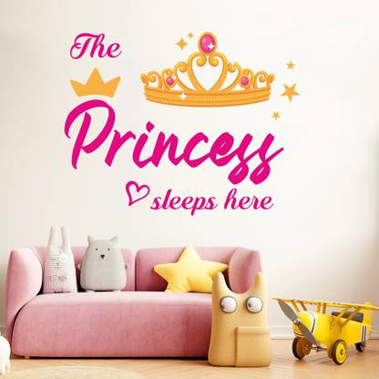 CAVE ART Dads Little Princess Crown Decoration Wall Stickers For Kids Room - CA161