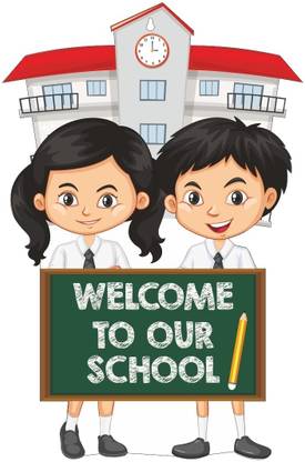 WISSEN Wall Decor Cutout for kids-Welcome to our school -Learning through Fun design