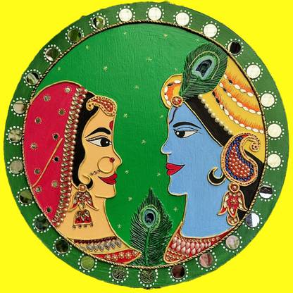Shree Creations Radha Krishna Lippan Art