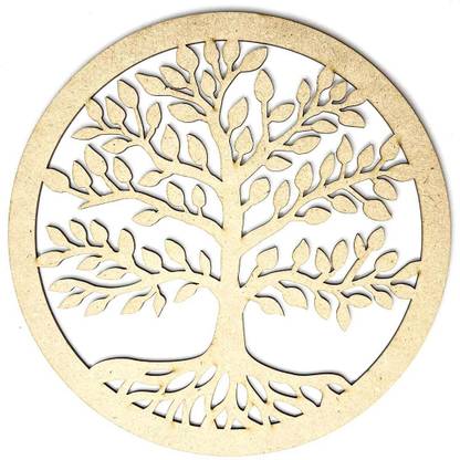 ADIKALA Life Of Tree Round Shape Cutting Design, DIY Base 8. INCH