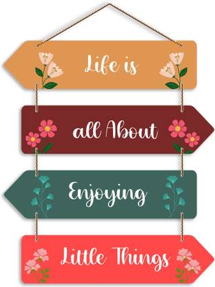 Fabaura Positive Quote Wall Hanging Decor Item for Home Decoration (WH_4404N-F)