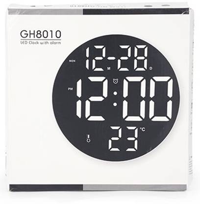 WUNDERVOX Digital Wall Clock with Alarm, Time, Date(Cable Oprated)