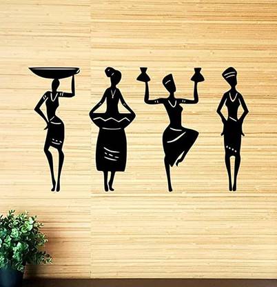 One Trade India African Women Wooden Wall Decor, African American Bedroom Art Woman Figure Art