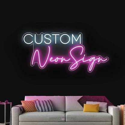 Micro Technologies Neon Sign Double Line 20 Letters, sign board, name sign board for friends