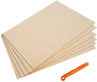 Printfry MDF Boards Sheets for DIY or Craft Work with MDF Board Cutter Pack of 6