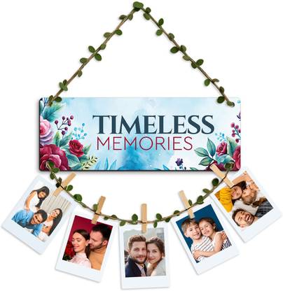 Divinity Décor Picture Hanger with Leaf String & 5 Wooden Clips