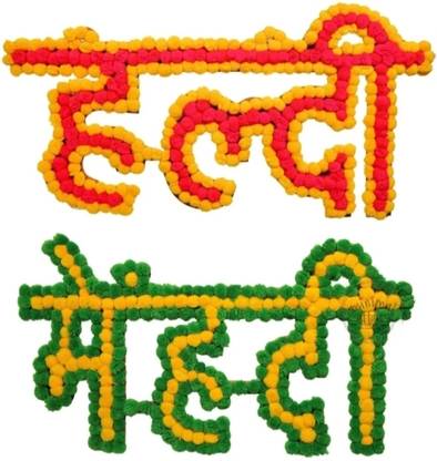 NSTY Haldi Mehndi Words For Haldi & Mehndi Function Best Quality Words Pack of 2