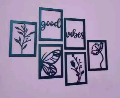 A3 BOX Wooden Wall Decor Hangings Living Room, Bedroom, Kitchen, Office Pack of 6