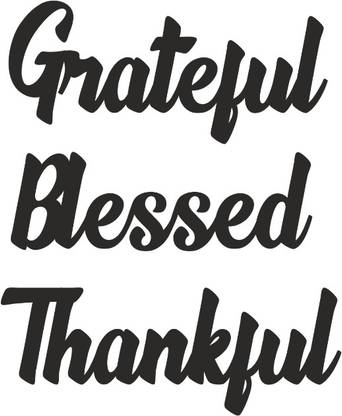siya craft Wooden Wall Art – "Grateful, Blessed, Thankful | Motivational Home Décor