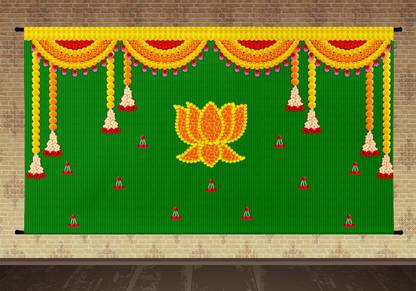 Sukalpa Wedding Decoration Backdrop Curtain Alter Cloth digital Print 5*8