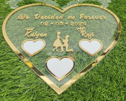 न्यू प्रिंट क्रिएशंस Heart Shape Couple Thumb Gift |Wedding Thumb Print | Anniversary Gift