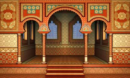 Backdropon Architecture Vintage Art Design Printed Backdrop(5Feet Height & 8Feet width)