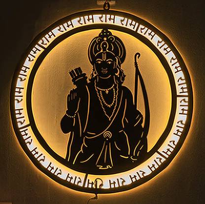 XAZE CRAFT Shree Ram LED Wall Decor