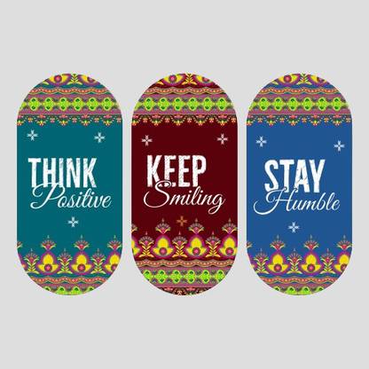 Fabaura Stay Humble Positive Quotes Wall Hanging for Home Office (WH_9004N-F), Set of 3 Pack of 3