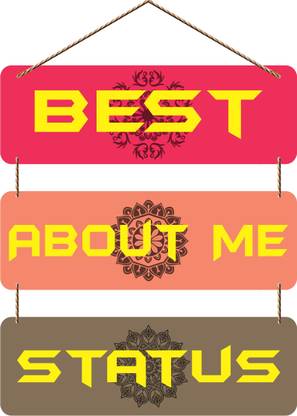 Ankirah Best About Me Status Wall Hanging