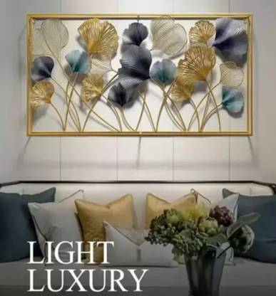 Art House Multi leaves Horizontal Frame Metal wall decoration