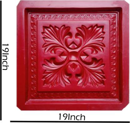 RIYAANDSIYAENT POP Farma (Frame) Moulding Die Best Design Mini Dimond wall Design 19 Inch (Red)