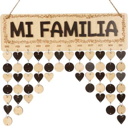 Inkdotpot Wooden Birthday Calendars with Hanging Dates DIY Birthday Tracker Calendar