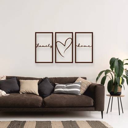 Regnant Gift Cute Family Love MDF Art Wall Decor Hanging for Living Room Bed Room..