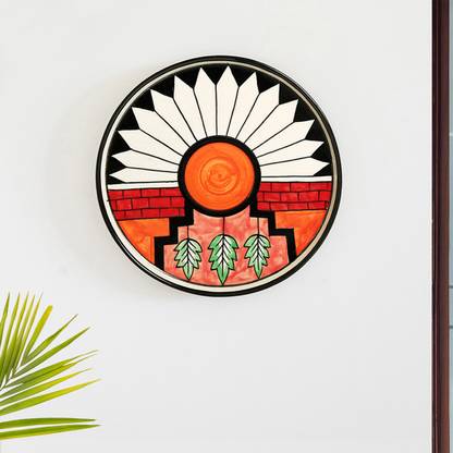 ExclusiveLane 'Pine Tree' Decorative Ceramic Wall Plate 8 Inch Handpainted
