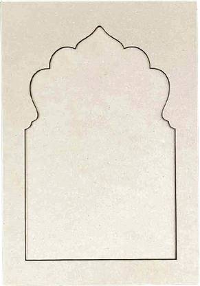 ADIKALA Plain jharokha Mdf Cutout for DIY Art And Craft