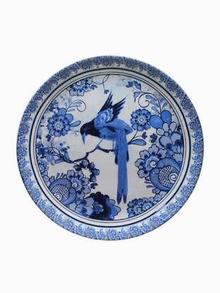 KOLOROBIA Dutch Blue Pottery Bird Wall Plate|Wall Decorative plate-10Inch