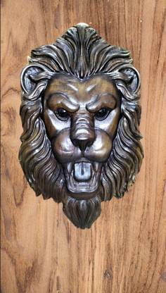 Wooden Roaring lion face Roaring lion face wall hang