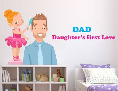 WALLDECORS DAUGHTER AND FATHER LOVE IMAGE WITH FONT WALLSTICKER