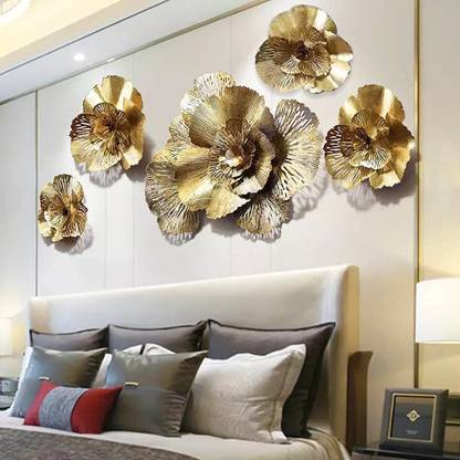 Zove Metal Wall Art Iron Set of 5 PCS Wall Hanging Home Decoration Pack of 5