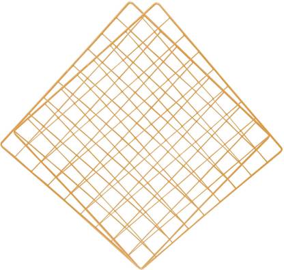 Franklite Photo Grid Frame Wall Wall Storage Display Grid (30X30cm) 12 inch 2pcs (30x30 Cm) Gold