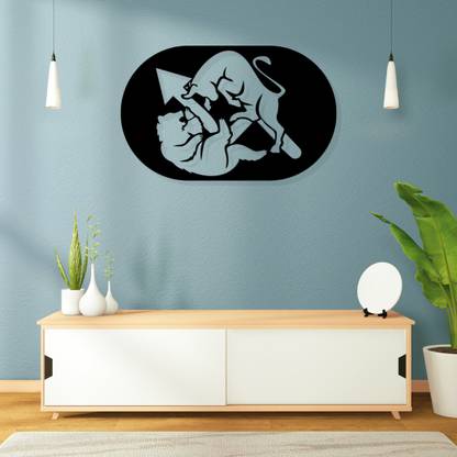 Artrooms Bull and Bear Metal Wall Art